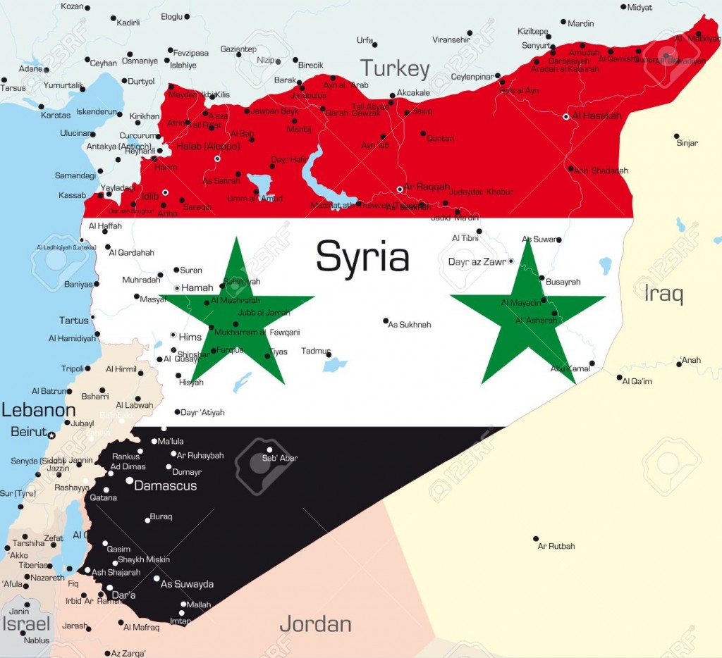 3686802-Abstract-vettore-colore-mappa-della-Siria-paese-colorato-dalla-bandiera-nazionale-Archivio-Fotografico